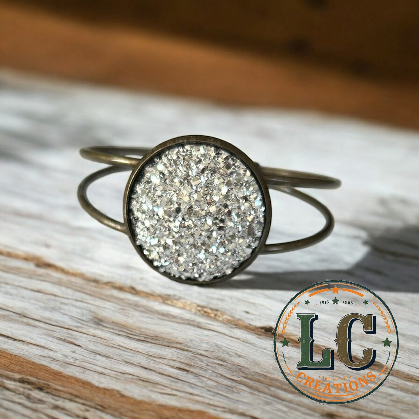 Silver Druzy Bangle