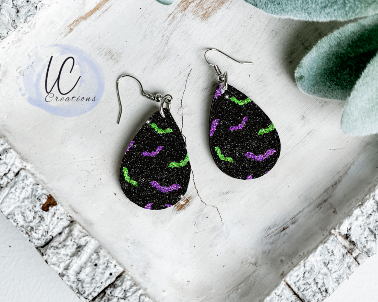 Bats of Glitter Teardrop