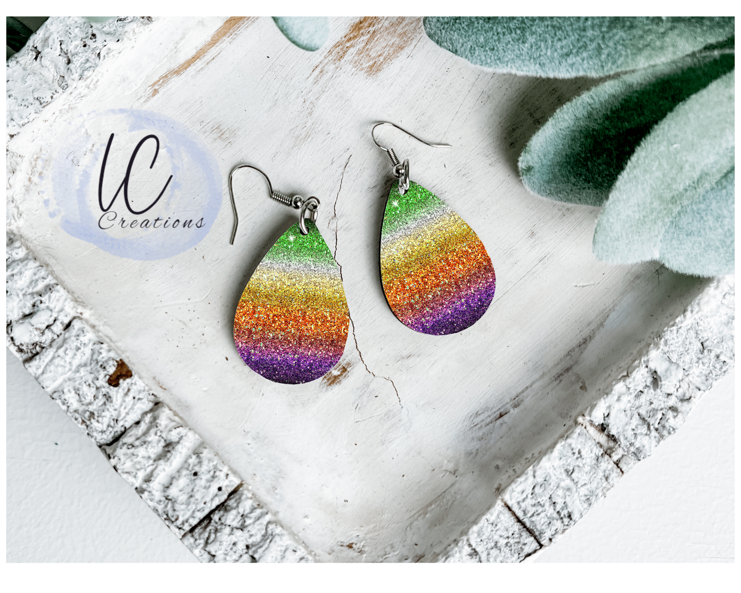 Halloween Glitter Teardrop