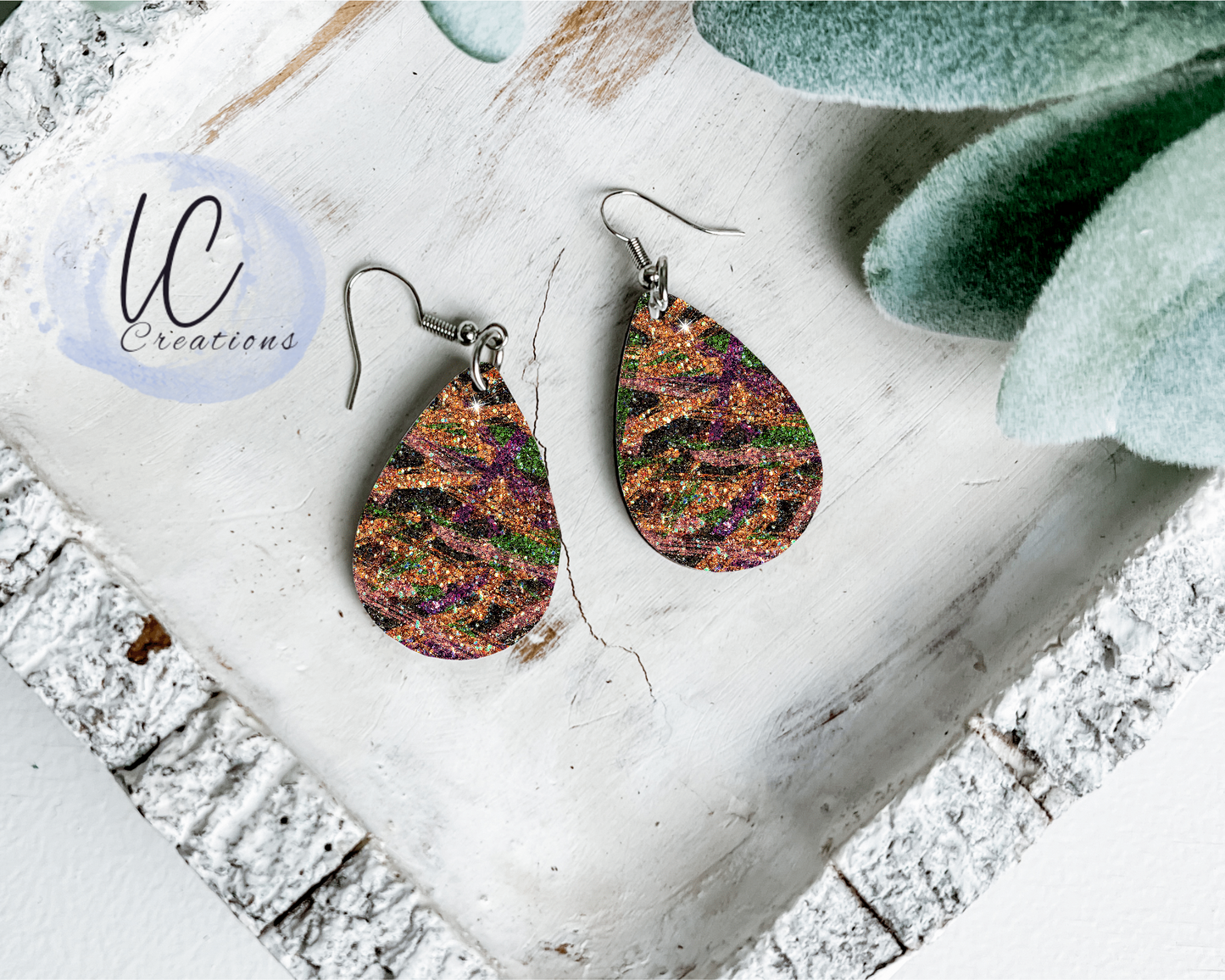 Fall Brush Stroke Teardrop