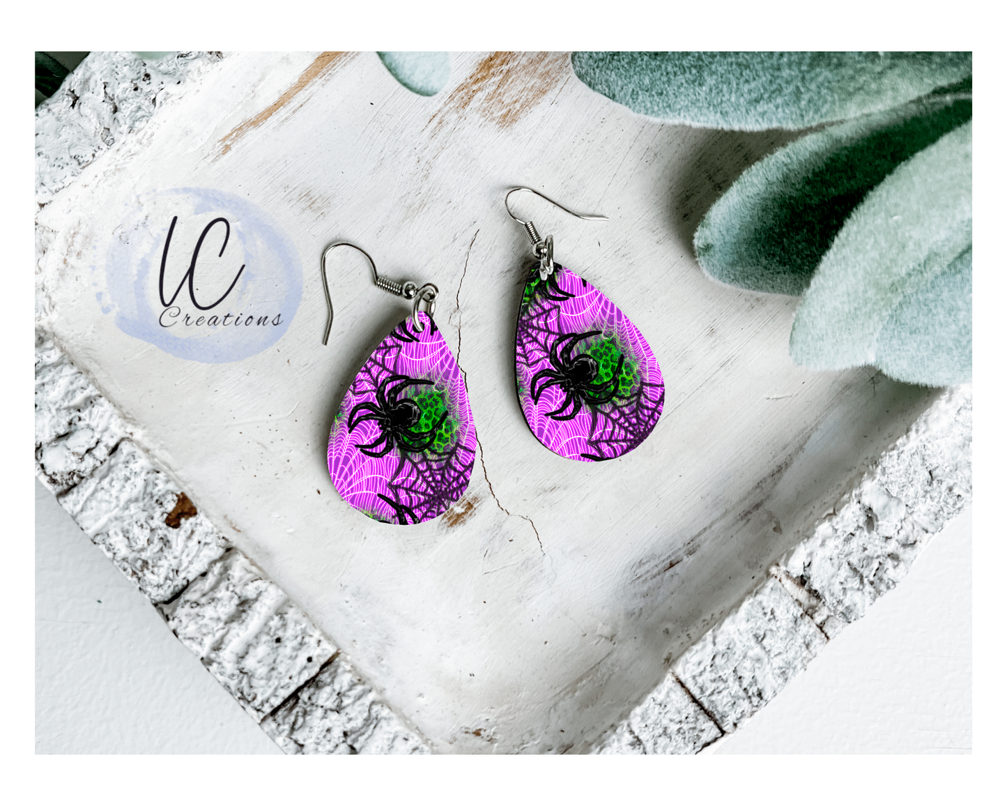 Spider & Web Teardrop