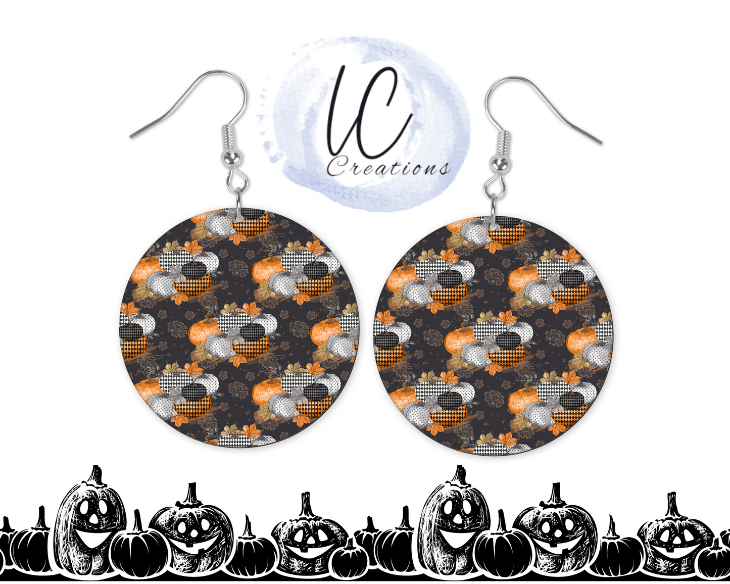 Plaid Pumpkin Dangles