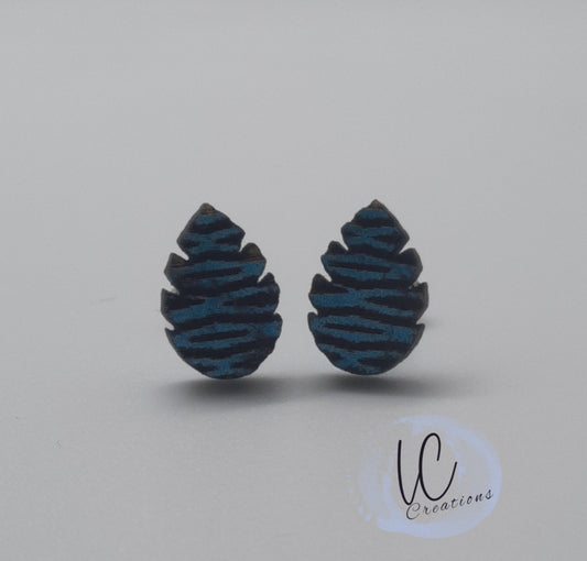 Turquiose Leaf Stud