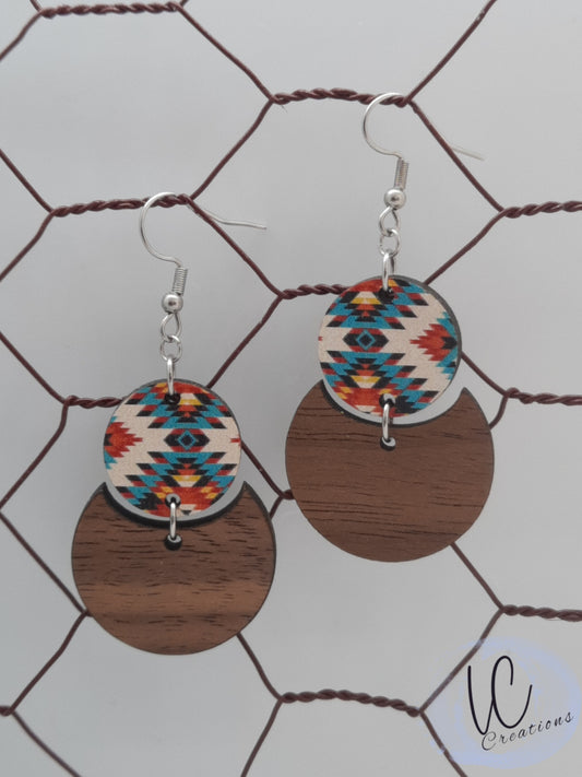 Aztec moon Duo Dangle