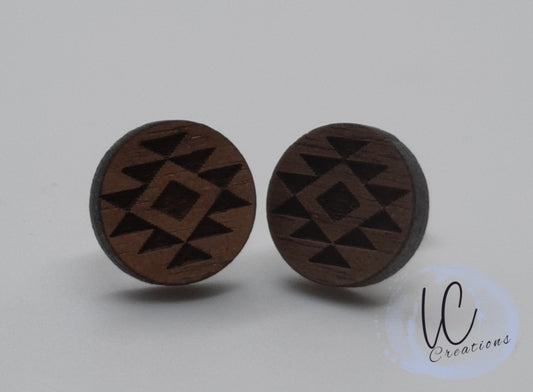 Wooden Aztec Stud