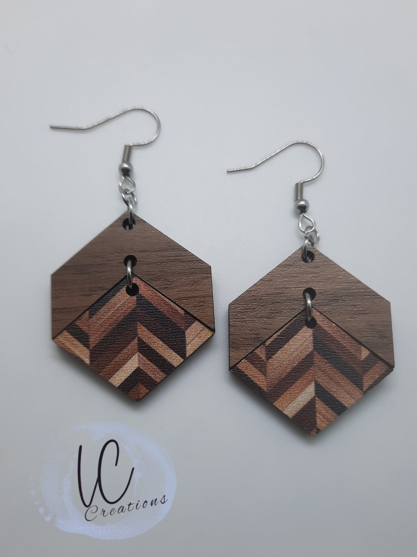 Herringbone Diamond Dangles