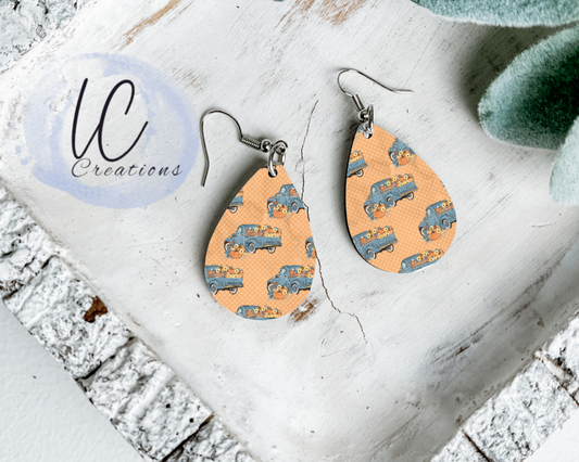 Orange Truck and Pumpkin Teardrops