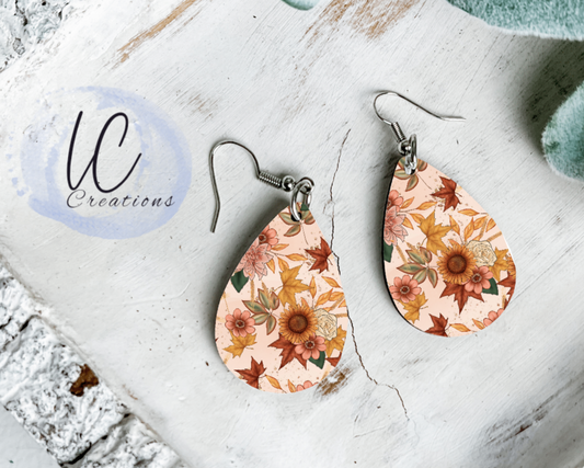 Fall Floral Teardrop